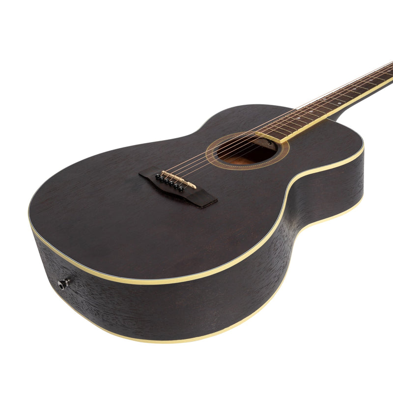 MP-F2-BLK-Martinez '41 Series' Folk Size Acoustic Guitar Pack (Black)-Living Music