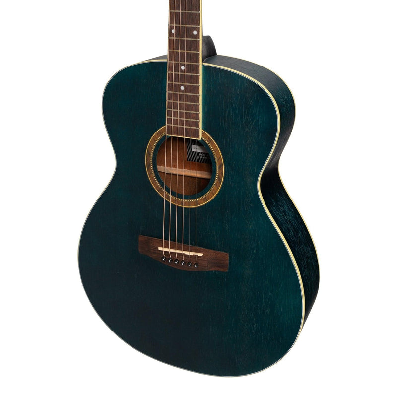 -Martinez '41 Series' Folk Size Acoustic Guitar Pack (Blue)-Living Music