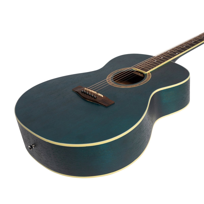 MP-F2-BLU-Martinez '41 Series' Folk Size Acoustic Guitar Pack (Blue)-Living Music
