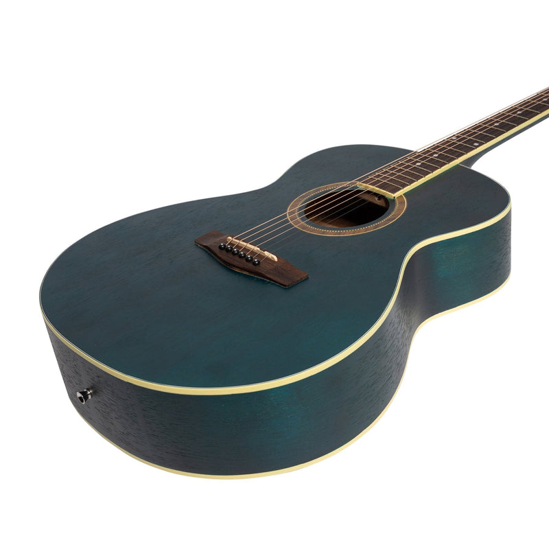 -Martinez '41 Series' Folk Size Acoustic Guitar Pack (Blue)-Living Music