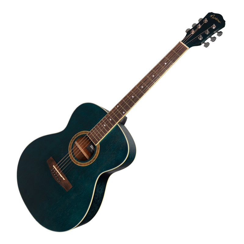 -Martinez '41 Series' Folk Size Acoustic Guitar Pack (Blue)-Living Music