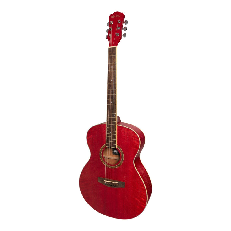 -Martinez '41 Series' Folk Size Acoustic Guitar Pack (Pink)-Living Music
