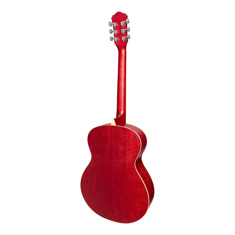 -Martinez '41 Series' Folk Size Acoustic Guitar Pack (Pink)-Living Music