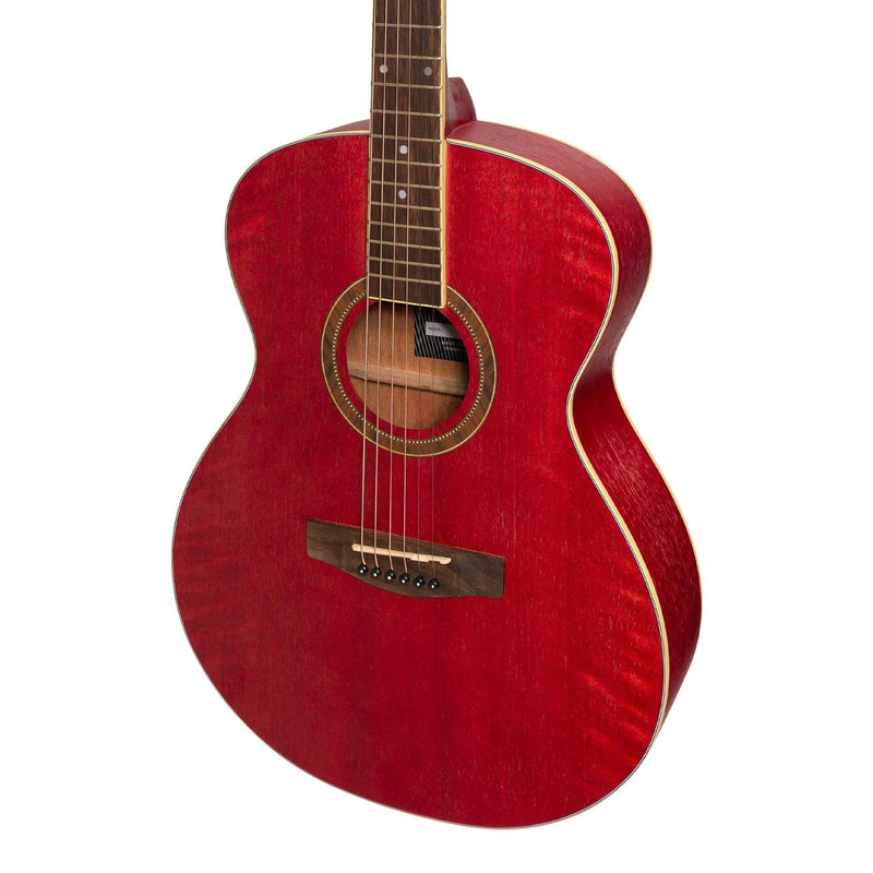 -Martinez '41 Series' Folk Size Acoustic Guitar Pack (Pink)-Living Music