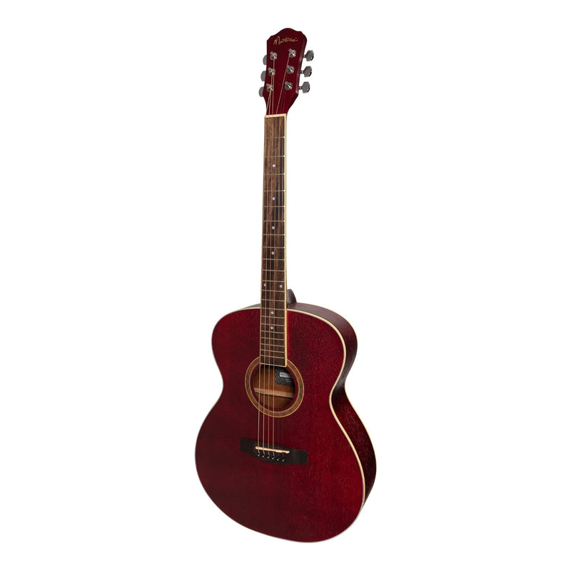 -Martinez '41 Series' Folk Size Acoustic Guitar Pack (Red)-Living Music