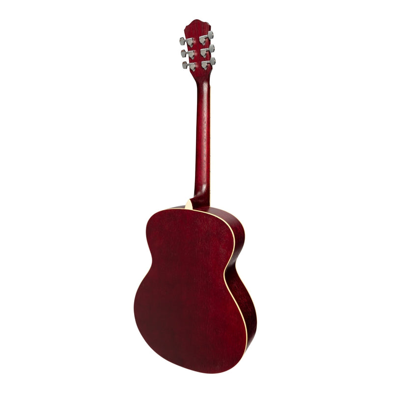 -Martinez '41 Series' Folk Size Acoustic Guitar Pack (Red)-Living Music