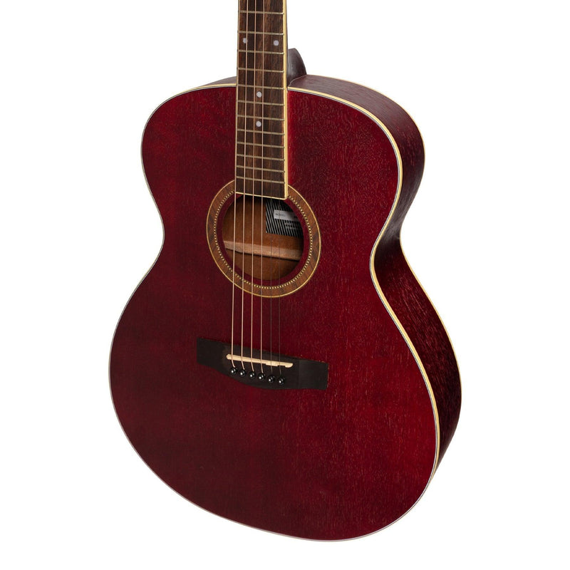 -Martinez '41 Series' Folk Size Acoustic Guitar Pack (Red)-Living Music