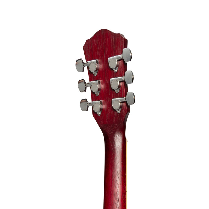 -Martinez '41 Series' Folk Size Acoustic Guitar Pack (Red)-Living Music