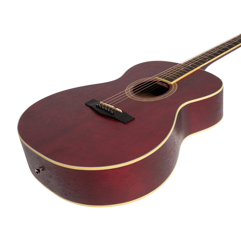 -Martinez '41 Series' Folk Size Acoustic Guitar Pack (Red)-Living Music