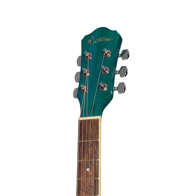 MP-F2-TGR-Martinez '41 Series' Folk Size Acoustic Guitar Pack (Teal Green)-Living Music