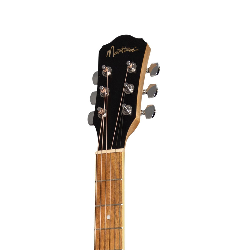 -Martinez '41 Series' Folk Size Acoustic Guitar Pack with Built-in Tuner (Jati-Teakwood)-Living Music