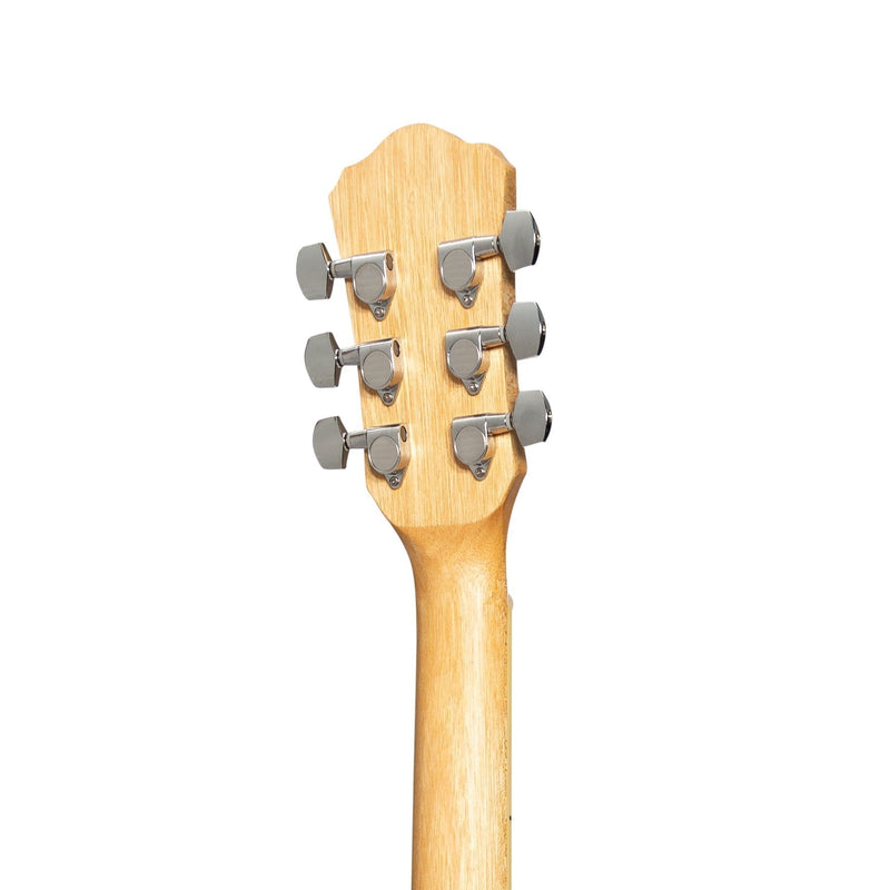 -Martinez '41 Series' Folk Size Acoustic Guitar Pack with Built-in Tuner (Jati-Teakwood)-Living Music