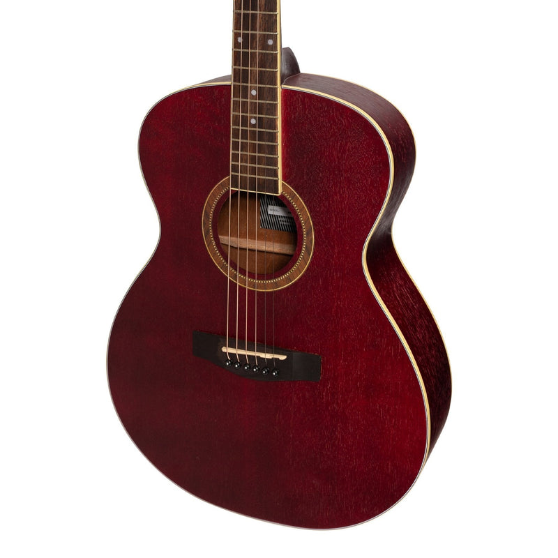 MF-41-RED-Martinez '41 Series' Folk Size Acoustic Guitar (Red)-Living Music