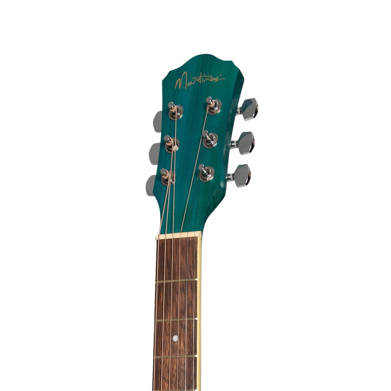 -Martinez '41 Series' Folk Size Acoustic Guitar (Teal Green)-Living Music