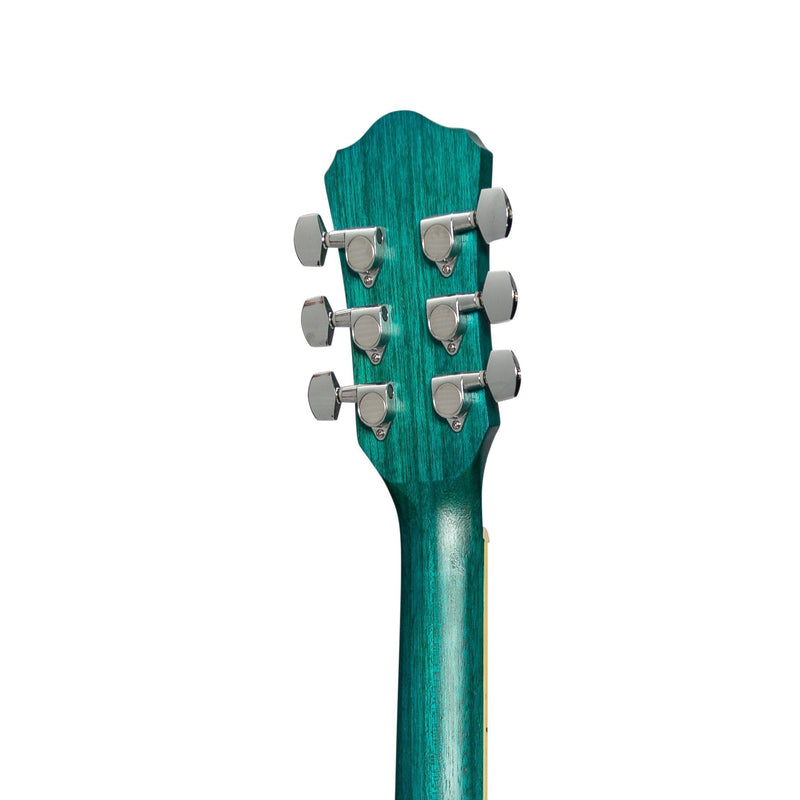 -Martinez '41 Series' Folk Size Acoustic Guitar (Teal Green)-Living Music