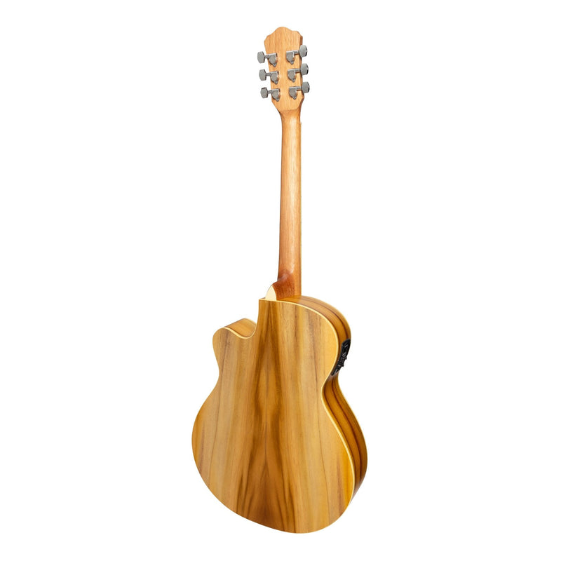 MFC-41-JTK-Martinez '41 Series' Folk Size Cutaway Acoustic-Electric Guitar (Jati-Teakwood)-Living Music