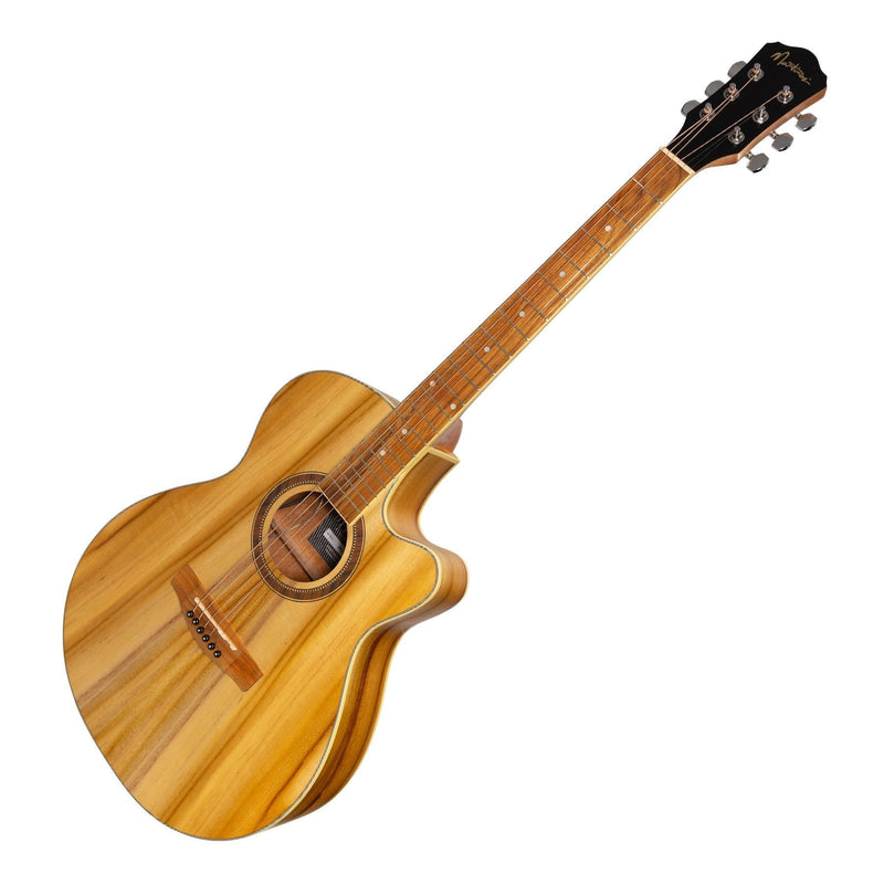 MFC-41-JTK-Martinez '41 Series' Folk Size Cutaway Acoustic-Electric Guitar (Jati-Teakwood)-Living Music