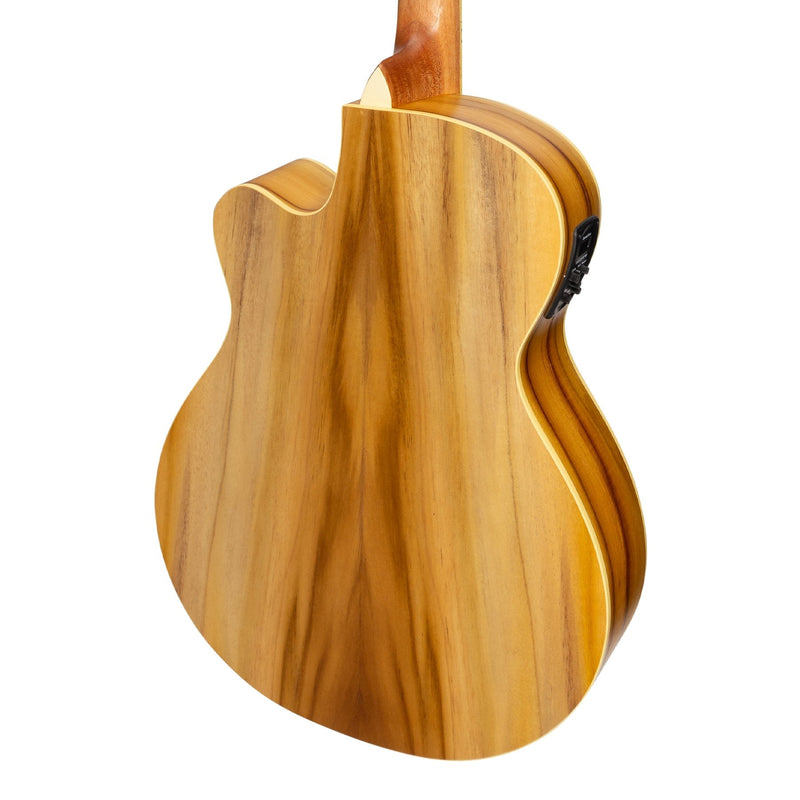 -Martinez '41 Series' Folk Size Cutaway Acoustic-Electric Guitar (Jati-Teakwood)-Living Music