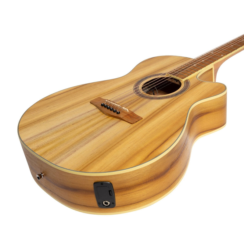 -Martinez '41 Series' Folk Size Cutaway Acoustic-Electric Guitar (Jati-Teakwood)-Living Music