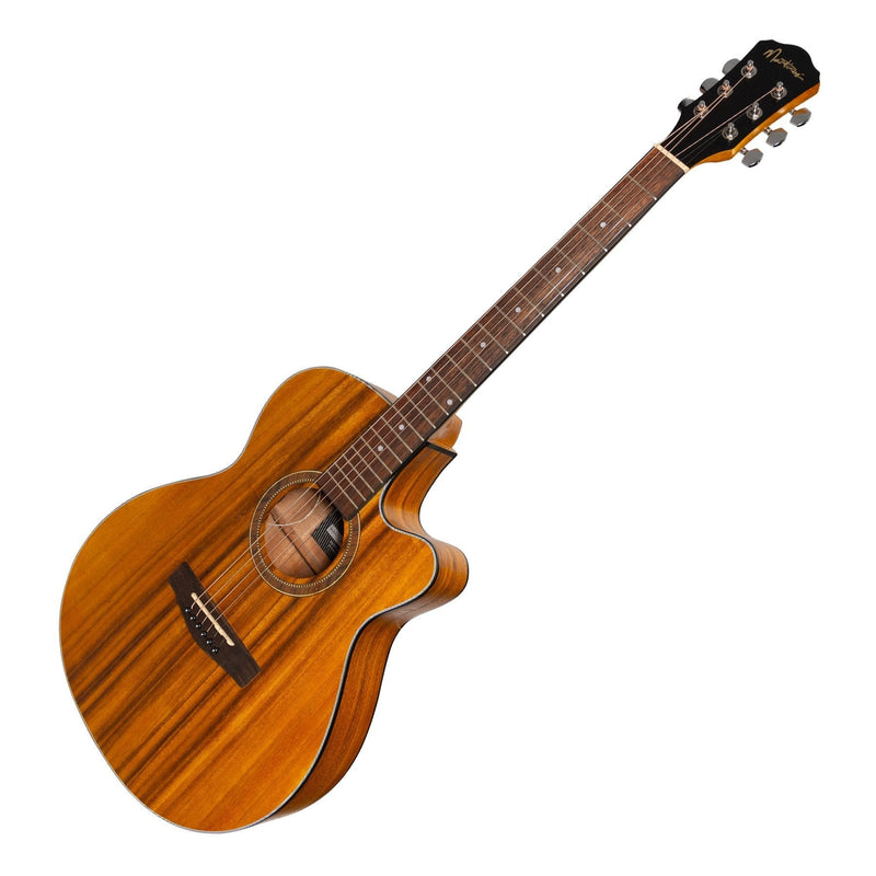 -Martinez '41 Series' Folk Size Cutaway Acoustic-Electric Guitar (Koa)-Living Music