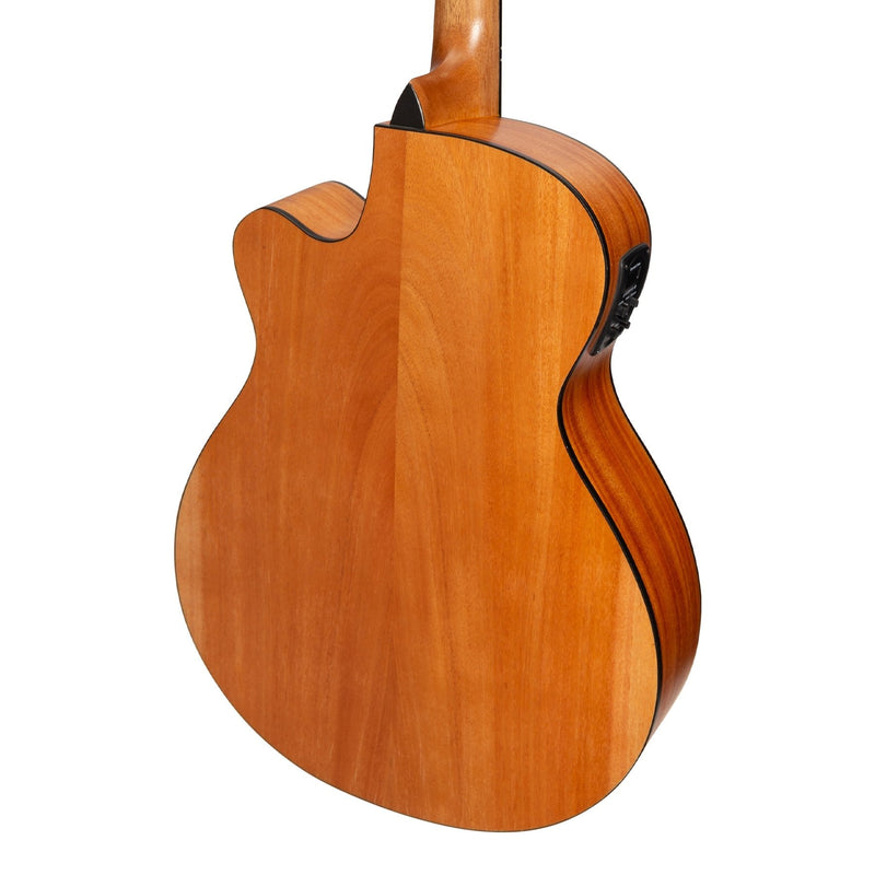 -Martinez '41 Series' Folk Size Cutaway Acoustic-Electric Guitar (Mahogany)-Living Music