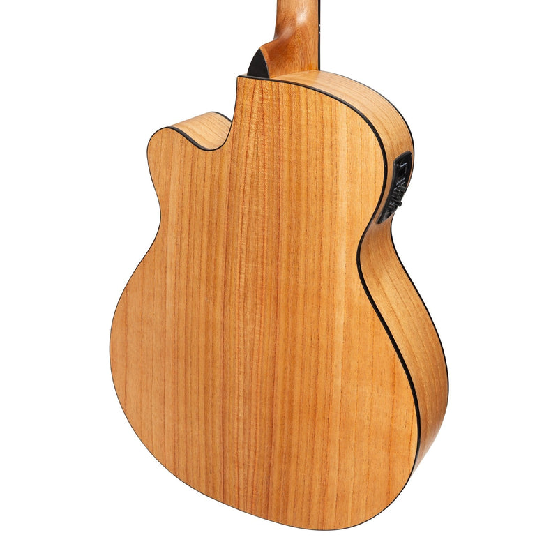 -Martinez '41 Series' Folk Size Cutaway Acoustic-Electric Guitar (Mindi-Wood)-Living Music