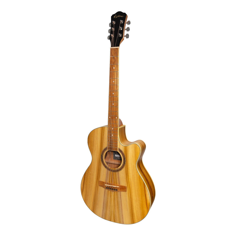 -Martinez '41 Series' Folk Size Cutaway Acoustic-Electric Guitar Pack (Jati-Teakwood)-Living Music