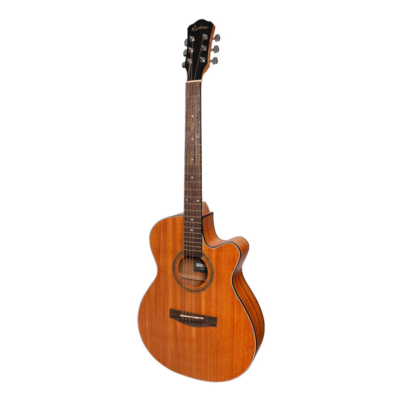 -Martinez '41 Series' Folk Size Cutaway Acoustic-Electric Guitar Pack (Mahogany)-Living Music