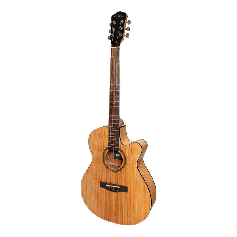 -Martinez '41 Series' Folk Size Cutaway Acoustic-Electric Guitar Pack (Mindi-wood)-Living Music