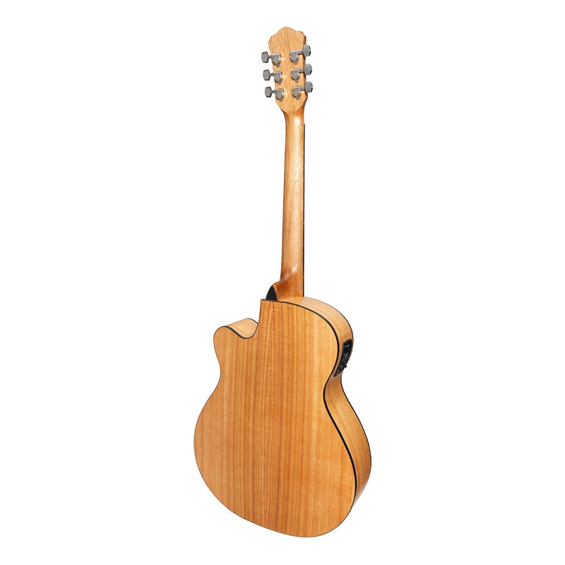 -Martinez '41 Series' Folk Size Cutaway Acoustic-Electric Guitar Pack (Mindi-wood)-Living Music