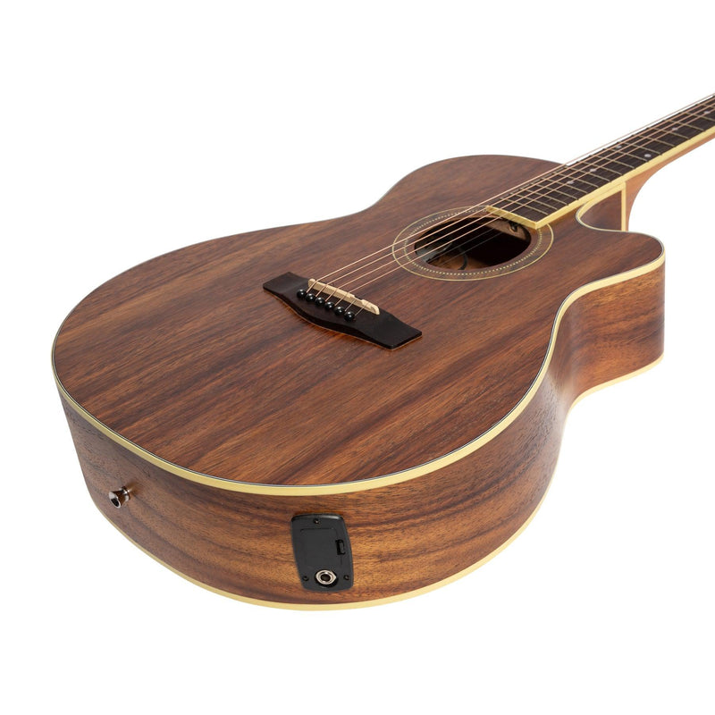 -Martinez '41 Series' Folk Size Cutaway Acoustic-Electric Guitar Pack (Rosewood)-Living Music