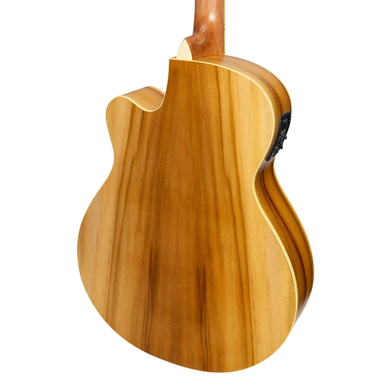 -Martinez '41 Series' Folk Size Cutaway Acoustic-Electric Guitar Pack (Spruce/Jati-Teakwood)-Living Music