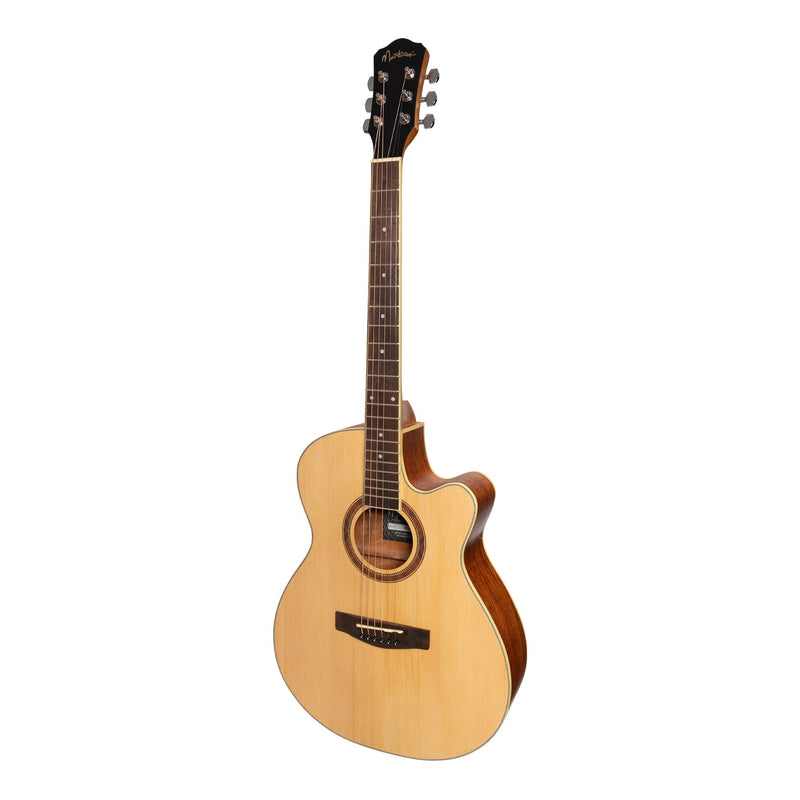 -Martinez '41 Series' Folk Size Cutaway Acoustic-Electric Guitar Pack (Spruce/Rosewood)-Living Music