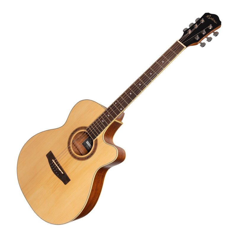 -Martinez '41 Series' Folk Size Cutaway Acoustic-Electric Guitar Pack (Spruce/Rosewood)-Living Music