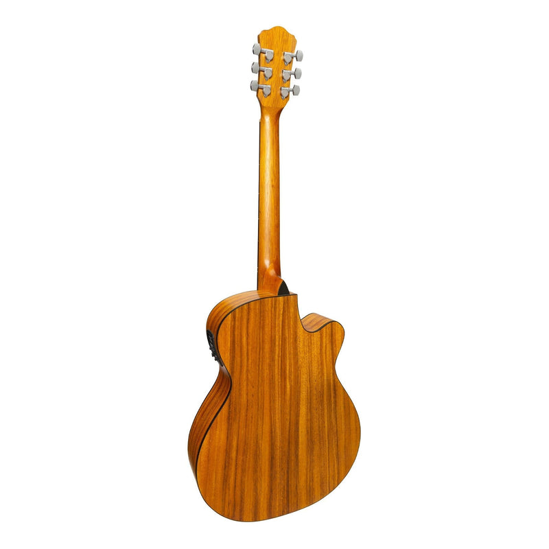 MFC-41L-SK-Martinez '41 Series' Left Handed Folk Size Cutaway Acoustic-Electric Guitar (Spruce/Koa)-Living Music