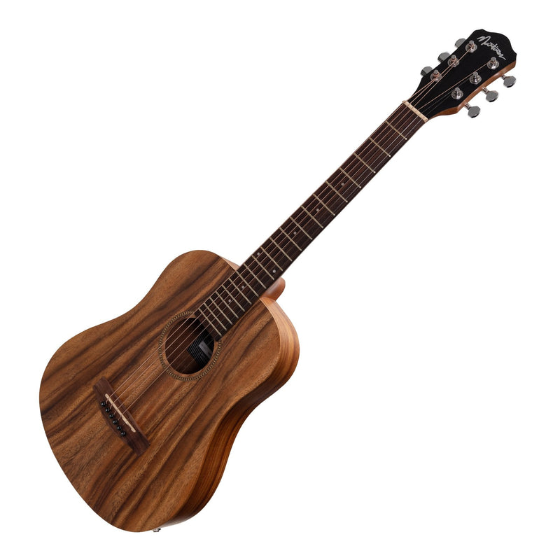 -Martinez Acoustic-Electric Babe Traveller Guitar with Built-In Tuner (Rosewood)-Living Music