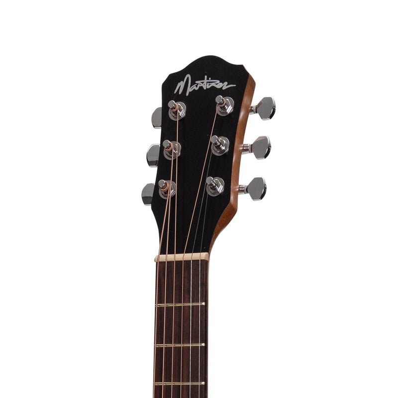 -Martinez Acoustic-Electric Babe Traveller Guitar with Built-In Tuner (Rosewood)-Living Music