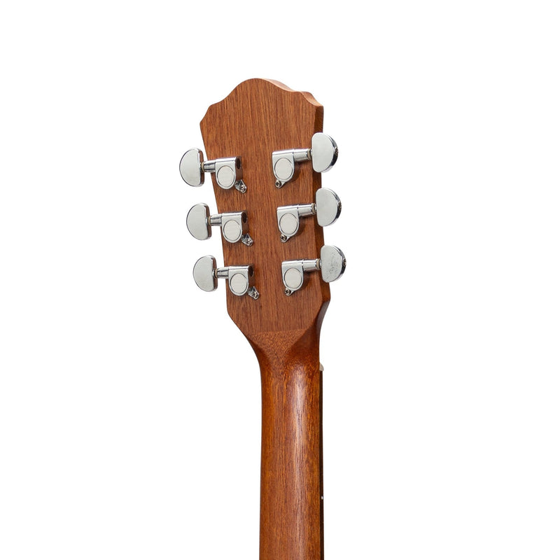 MZPT-MT2-KOA-Martinez Acoustic-Electric Middy Traveller Guitar with Built-In Tuner (Koa)-Living Music