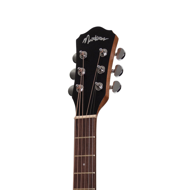 MZPT-MT2-MAH-Martinez Acoustic-Electric Middy Traveller Guitar with Built-In Tuner (Mahogany)-Living Music
