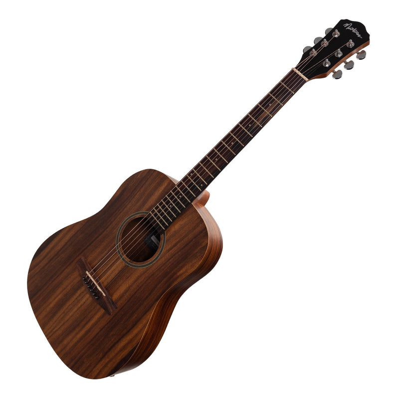 -Martinez Acoustic-Electric Middy Traveller Guitar with Built-In Tuner (Rosewood)-Living Music