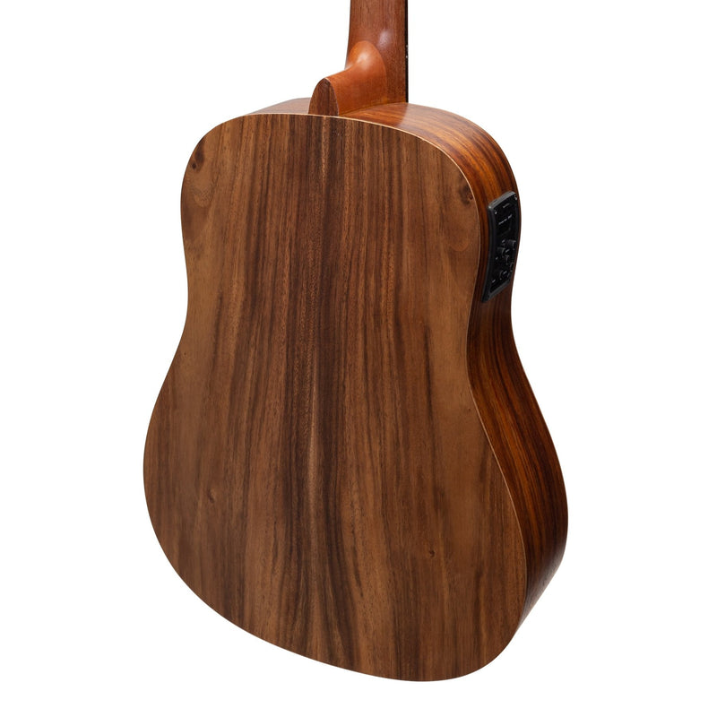 MZPT-MT2-RWD-Martinez Acoustic-Electric Middy Traveller Guitar with Built-In Tuner (Rosewood)-Living Music