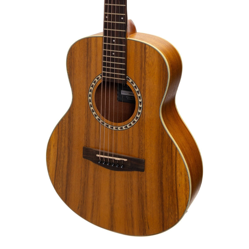 MZPT-SS2-KOA-Martinez Acoustic-Electric Short Scale Guitar with Built-In Tuner (Koa)-Living Music