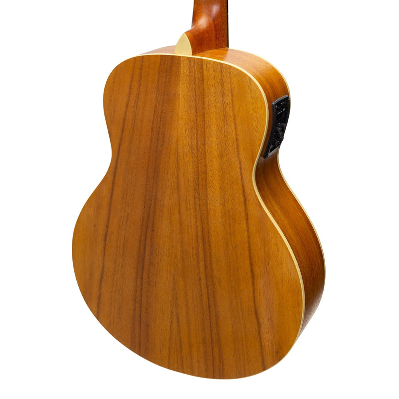 MZPT-SS2-KOA-Martinez Acoustic-Electric Short Scale Guitar with Built-In Tuner (Koa)-Living Music