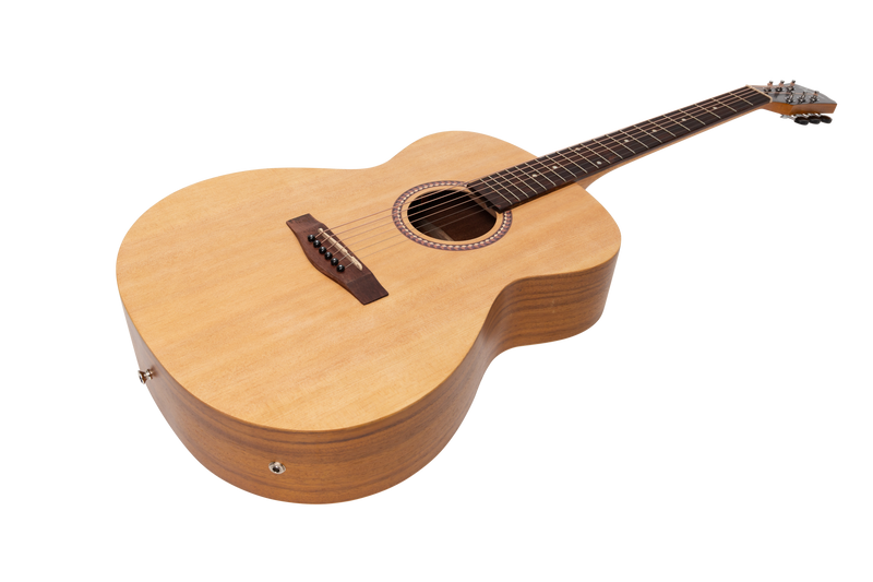 MF-25PT-NST-Martinez Acoustic-Electric Small Body Guitar with Built-In Tuner (Spruce/Koa)-Living Music