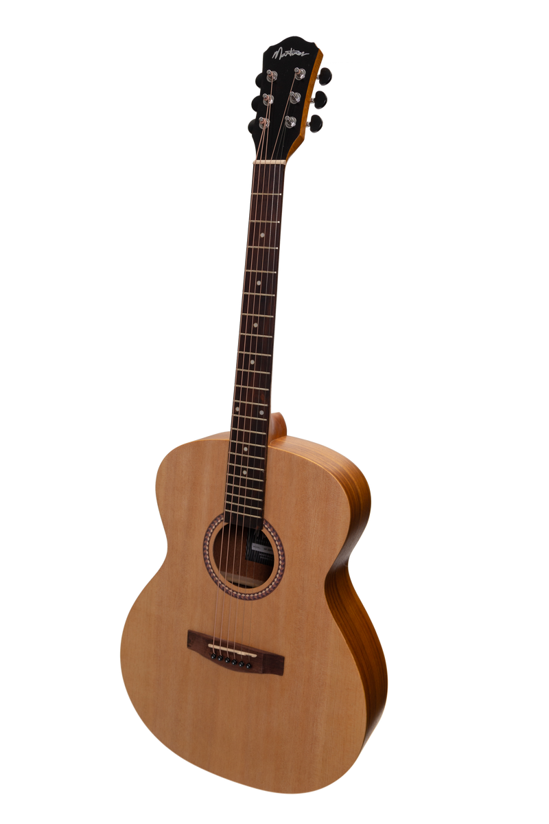 MF-25PT-NST-Martinez Acoustic-Electric Small Body Guitar with Built-In Tuner (Spruce/Koa)-Living Music