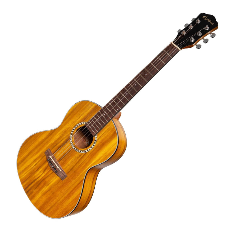 -Martinez Acoustic 'Little-Mini' Folk Guitar (Koa)-Living Music