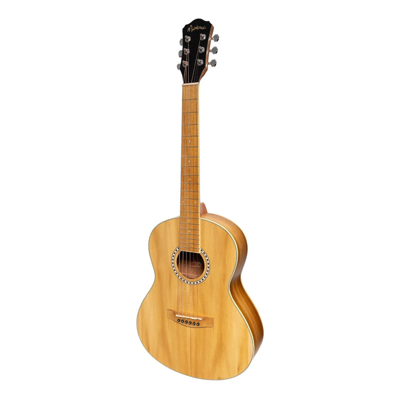 -Martinez Acoustic 'Little-Mini' Folk Guitar Pack with Built-In Tuner (Jati-Teakwood)-Living Music