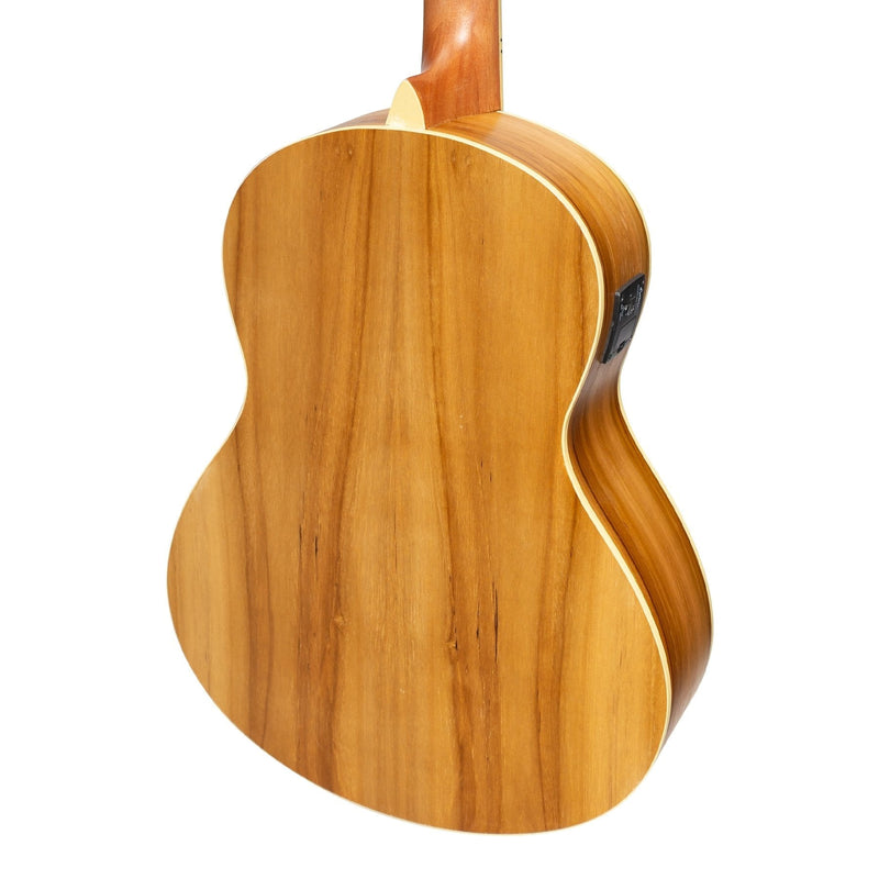-Martinez Acoustic 'Little-Mini' Folk Guitar Pack with Built-In Tuner (Jati-Teakwood)-Living Music