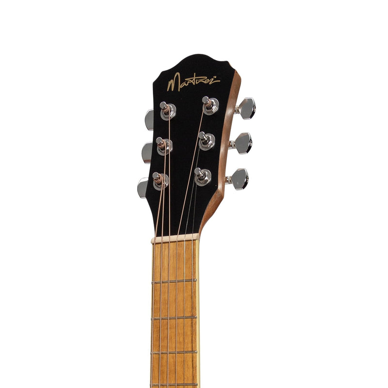 -Martinez Acoustic 'Little-Mini' Folk Guitar Pack with Built-In Tuner (Jati-Teakwood)-Living Music
