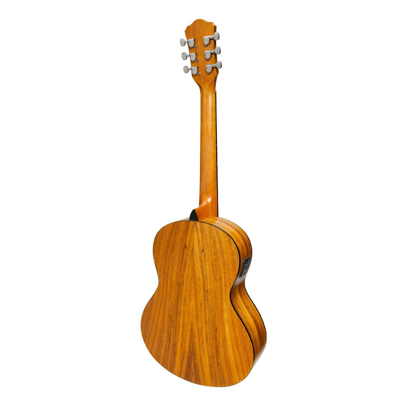 -Martinez Acoustic 'Little-Mini' Folk Guitar with Built-In Tuner (Koa)-Living Music